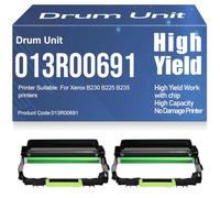 High Yield 013R00691 Imaging Drum Unit Compatible for Xerox B230 B225 B235 Printers 12000 Pages,2PC-Black