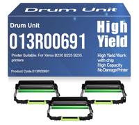 High Yield 013R00691 Imaging Drum Unit Compatible for Xerox B230 B225 B235 Printers 12000 Pages,3PC-Black