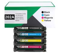 High Yield 202A Toner Cartridges Replacement For HP 202A CF500A CF501A CF502A CF503A For HP LaserJet Pro M254dw M254nw M280nw M281fdw M281fdn Printers, With Chip,4 Colors-1 Set