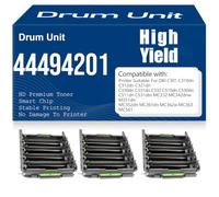 High Yield 44494201 Imaging Drum Unit for OKI C310dn C330dn C331dn C510dn C530dn C511dn C531dn MC351dn MC361dn MC352dn MC561 MC562dnw MC562dn Printers 20000 Pages,3PC-Black
