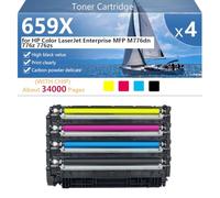 High Yield 659X Toner Cartridge Replacement for HP Color LaserJet Enterprise MFP M776dn 776z 776zs Printers, Clear and Durable,BCMY-1 pack