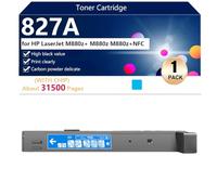 High Yield 827A Toner Cartridge Replacement CF300A CF301A CF303A CF302A for HP LaserJetM880z /M880Z/M880Z NFC Printers, Clear and Durable