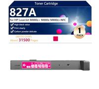 High Yield 827A Toner Cartridge Replacement CF300A CF301A CF303A CF302A for HP LaserJetM880z /M880Z/M880Z NFC Printers, Clear and Durable