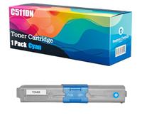High Yield C511DN 44973508 44469724 44469723 44469722 Toner Cartridge Compatible for OKI C511DN C531 C531dn MC562 MC562dn MC562dnw MC562w Printer, Unleash High-Definition Printing (Cyan)