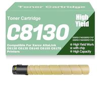 High Yield C8130 C8135 C8145 C8155 C8170 Toner Cartridges for Xerox, 006R01746 006R01747 006R01748 006R01749 Compatible for Xerox AltaLInk C8130 C8135 C8145 C8155 C8170,C8130-Yellow