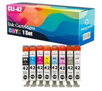 High Yield CLI-42 Ink Cartridges Compatible for Canon PIXMA Pro-100 PRO-100s Printer, Unleash High-Definition Printing, Achieving 350 Pages(1Set)