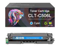 High Yield CLT-K506L CLT-C506L CLT-M506L CLT-Y506L Toner Cartridge (Cyan) | Compatible for Samsung CLP-680DW CLP-680ND CLX-6260FD CLX-6260FR CLX-6260FW CLX-6260ND Printers,Clearly Print,with Chips