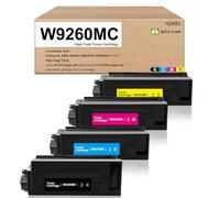 High Yield Compatible with W9260MC W9261MC W9263MC W9262MC Toner Cartridge | Compatible with Enterprise X654 X654dn X65455dn X65465dn Printer, 4-Pack Black Cyan Magenta Yellow with New Chip