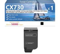 High Yield CX730 Toner Cartridge Replacement for Lexmark C4342 C4352 CS730de CS735de CX730de CX735adse CX737adzse CX737adzse Printers, Clear and Durable,Black-1 pack