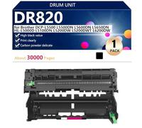 High Yield DR820 Drum Unit Replacement for Brother DCP-L5500 L5500DN L5600DN L5650DN HL-L5000D L5100DN L5200DW L5200DWT L6200DW Printers, Clear and Durable,Black-1 pack