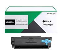 High Yield MS331dn Toner Cartridges Replacement For Lexmark 55B2000 55B2H00 55B2X00 For Lexmark MS331dn MX331adn MS431dn MS431dw MX431adn MX431adw MX432adwe Printers, No Chip,Black-3000 Pages