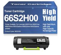 High Yield MS531dw MS631dw Toner Cartridges Compatible 66S2H00 Toner for Lexmark MS531dw MS631dw MS632dwe MX532adwe MX632adwe Printers with chip,66S2H00-1PC