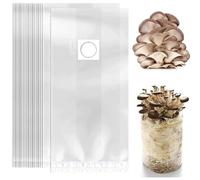 High-Yield Mushroom Cultivation Bags with VentsMushroom Spawn Grow Bags Sterilized Cultivation Storage For All Setups Moisture Retaining PP Material Temperature Resistant (10Pcs)