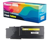 High Yield Phaser 6600 106R02232 106R02229 106R02230 106R02231 Toner Cartridge Compatible for Xerox Phaser 6600 6600n 6600dn WorkCentre 6605 6605n 6605dn Printer (Yellow)