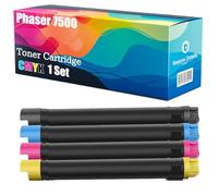 High Yield Phaser 7500 106R01439 106R01436 106R01437 106R01438 Toner Cartridge Compatible for Xerox Phaser 7500 7500DN 7500DT 7500DX 7500N Printer, Unleash High-Definition Printing (Multicolour)