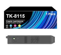 High Yield TK-8115 Toner Cartridge TK-8115K TK-8115C TK-8115M TK-8115Y Toner With Chip Compatible For Kyocera M8130cidn M8124cidn Printers, 6000-12000 Pages,Black-1 Set