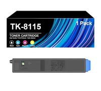 High Yield TK-8115 Toner Cartridge TK-8115K TK-8115C TK-8115M TK-8115Y Toner With Chip Compatible For Kyocera M8130cidn M8124cidn Printers, 6000-12000 Pages,Cyan-1 Set