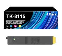 High Yield TK-8115 Toner Cartridge TK-8115K TK-8115C TK-8115M TK-8115Y Toner With Chip Compatible For Kyocera M8130cidn M8124cidn Printers, 6000-12000 Pages,Yellow-1 Set