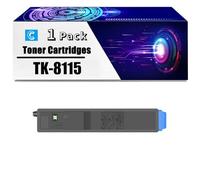 High Yield TK-8115 Toner Cartridge With Chip TK-8115K TK-8115C TK-8115M TK-8115Y Toner Compatible For Kyocera ECOSYS M8130cidn M8124cidn Printers,Cyan-1 Set