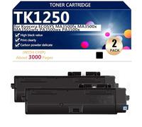 High Yield TK1250 Toner Cartridge Replacement for Kyocera ECOSYS MA3500fx MA3500x MA3501wfx PA3500wx PA3500x Printers, Clear and Durable, with Chip,Black-2 pack