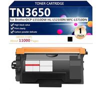 High Yield TN3650 Toner Cartridge Replacement for Brother DCP-L5510DW HL-L5210DN MFC-L5710DN Printers, Clear and Durable,Black-1 pack
