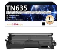 High Yield TN635 Toner Cartridge Replacement for Brother HL-L8430CDW HL-L8430CDWT HL-L8570CDW MFC-L8730CDW MFC-L8930CDW MFC-L8970CDW MFC-EX575 Printers, Clear and Durable,Black-1 pack