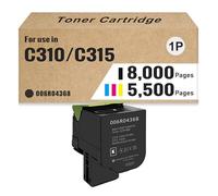 High Yield Toner Cartridge C310 C315 006R04368 006R04369 006R04370 006R04371 Compatible For Xerox C310 C310DNI C310DNIM C315 C315DNI Printers, 5500-8000 Pages,Black-1 Set