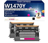 High Yield W1470Y Toner Cartridges Compatible for HP LaserJet Enterprise Flow MFP M634h M635z M636z M634z M635fht M635h M636z Printers, 42000 Pages,Black-2 pack