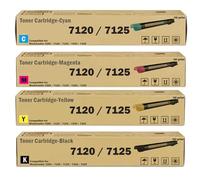 High Yield WorkCentre 7125 Toner Black Cyan Magenta Yellow Replacement for Xerox WorkCentre 7200 7120 7125 7220 7225 Printer 006R01457 006R01458 006R01459 006R01460
