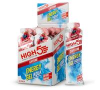HIGH5 Aqua Caffeine Carbohydrate Gels - Running Supplements for Fast Energy - Natural Fruit Juice - Muscle Gel Endurance Fuel for Cycle Nutrition & Energy Gels for Hiking (Berry, 20 x 66g)