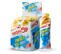 HIGH5 Aqua Running Gels Energy - Running Essentials for Quick Release Energy - Natural Fruit Juice & No-Caffeine - Ideal as Running Equipment, Cycling Supplements, Marathon Training (Orange, 20 x 66g)