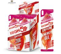HIGH5 Caffeine Gels Running - Glucose Shots for Instant 20 x 40g, Raspberry