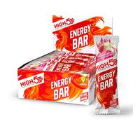 HIGH5 Energy Bars for Running & Cycling, Raspberry & White Choc, 12x55g | High Carb Oat Bars with Real Fruits. Healthy Snack Multipack for Adults, Training and Racing.