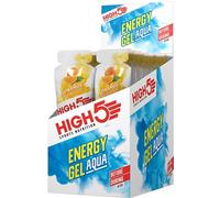 HIGH5 Aqua Running Gels Energy - Running Essentials for Quick Release Energy - Natural Fruit Juice & No-Caffeine - Ideal as Running Equipment, Cycling Supplements, Marathon Training (Orange, 20 x 66g)
