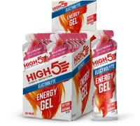 HIGH5 Energy Gels with Electrolytes - Quick Release Sports Gels for Peak Performance - Natural Fruit Juice & Caffeine-Free - Energy Boost for Running, Cycling, Endurance (Raspberry, 20 x 60g)