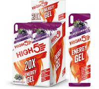 HIGH5 Energy Gels, Running Gel for On-the-Go Fuel, Blackcurrant, 20x40g
