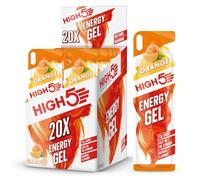 HIGH5 Energy Gels - Quick Release Fuel for Cycling & Marathon Training - Natural Fruit Juice & Caffeine-Free - Sports Nutrition (Orange, Pouch, 20 x 40g)