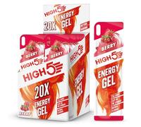 HIGH5 Energy Gels - Quick Release Sports Gels to Power Muscles for Peak Performance - Natural Fruit Juice & Caffeine-Free - On The Go Energy Boost for Running, Cycling and Endurance (Berry, 20 x 40g)