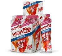 HIGH5 Energy Gels with Electrolytes - Quick Release Sports Gels for Peak Performance - Natural Fruit Juice & Caffeine-Free - Energy Boost for Running, Cycling, Endurance (Raspberry, 20 x 60g)