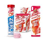 HIGH5 Hydration & Energy Bundle - Zero Electrolyte Tablets (Berry, 20) + Energy Gels (Berry, 20x40g) - Sugar Free Hydration, Vitamin C & Caffeine-Free Fuel for Endurance Performance