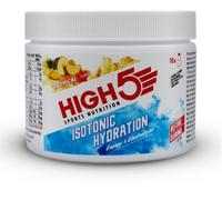 HIGH5 Hydration Energy Drink Powder | Isotonic Electrolyte Hydration | 28 g Carbs | 25mg Magnesium | Added Postbiotics | Zero Fat | (Tropical, 300g)