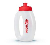 HIGH5 Professional Running Water Bottle, BPA Free, Dishwasher Safe, 350ml | Leakproof Plastic Drinks Bottle for Gym, Football and Hiking. Transparent Clear Design for Everyday Sports Use.