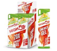 HIGH5 Energy Gels - Quick Release Sports Gels to Power Muscles for Peak Performance - Natural Fruit Juice & Caffeine-Free - On The Go Energy Boost for Running, Cycling and Endurance (Citrus, 20 x 40g)