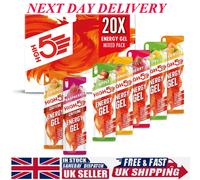 HIGH5 Sport Gel Running Pack - Energy Sachets for Quick Fuel - Natural Fruit Juice, With & Without Caffeine - Perfect for Intense Training: Running, Cycling, Ironman, Football (Mixed Flavours, 20x40g)