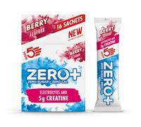 HIGH5 Zero+ Creatine & Electrolytes Hydration Sachets - Sugar Free Electrolytes Powder with 5g Creatine Monohydrate for Performance, Power & Focus - Rehydration Sachets (Berry, 16 x 11.5g)