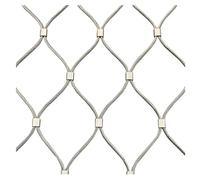 HighAltitude Fall Protect 304 inless Steel Wire Rope Mesh 1.5mm Safe Net Flexible Cable Size H1.5xL15m (H4.92xL49.21ft) for Industrial Use