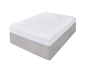 Highams 100% Cotton Fitted Bed Sheet Plain Dye Easy Iron, Pure White - Single