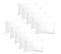 Highams 100% Cotton Plain Dye 10 Pack Oxford Pillowcases - White
