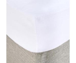 Highams Fitted Sheet Single Bed White, Easy Care Soft 100% Brushed Cotton Fabric Deep Pocket Shrinkage and Fade Resistant Plain Bedding Bottom Sheet, 90 x 190cm