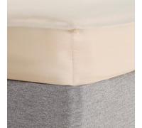Highams King Size Fitted Sheets, Easy Care Soft Microfibre Fabric Deep Pocket 30cm Bed Sheets King Size Shrinkage and Fade Resistant Bed Linen Bottom Sheet, Natural - 150 x 200cm